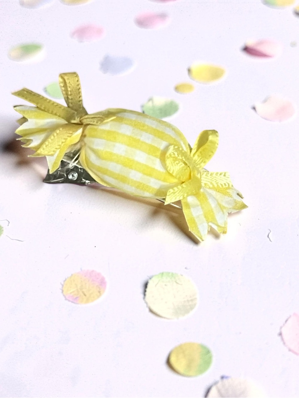 Handmade Pastel Gingham Candy Hair Clip Set – 4 Piece Collection - Picture 9 of 11